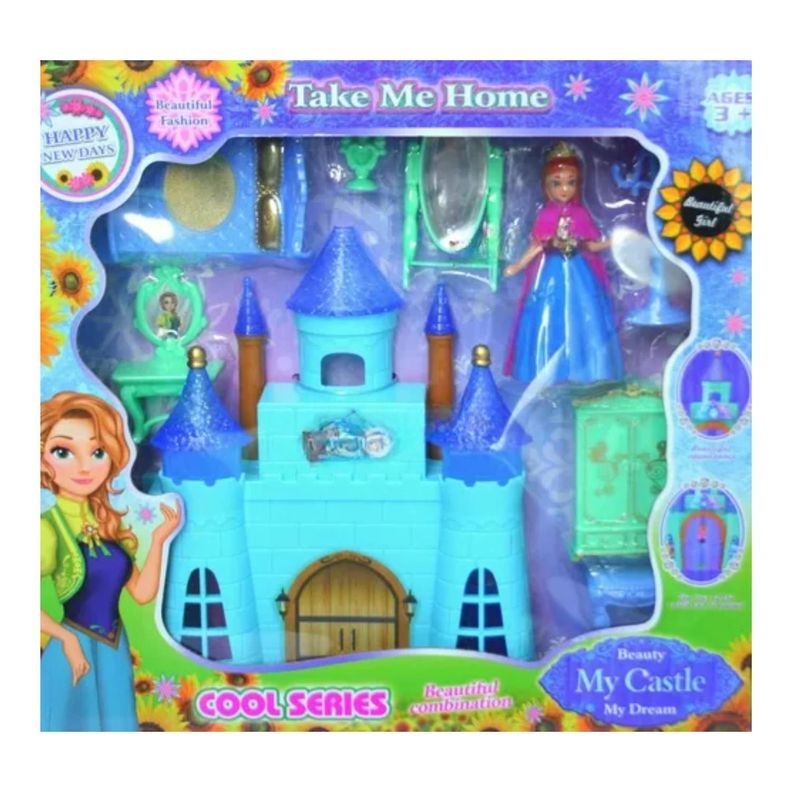 Castillo Frozen Princesa Casa Muñeca Juguete Niña-0
