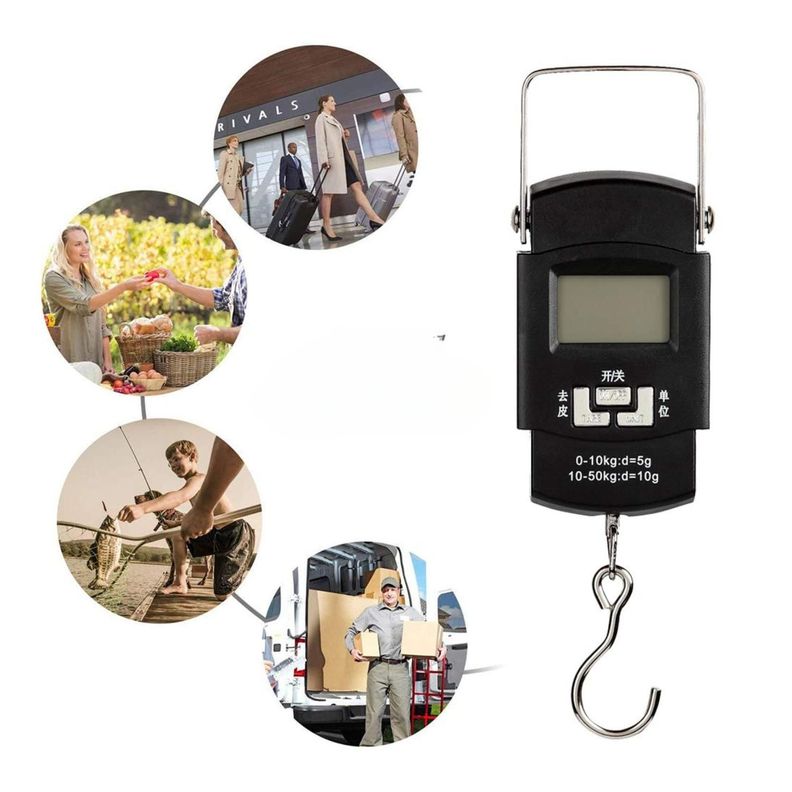 Digital Balanza Báscula de Equipaje Ergonómica Cocina Pesca-1