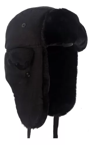 Gorro Ruso Unisex Cálido De Lona Invierno Modo Aviador-2