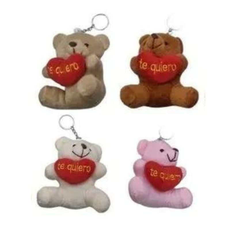 Llavero Colgante Pack 12 De Peluche Oso Felpa Te Quiero-4