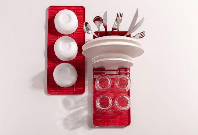 Escurridor De Platos Con Bandeja Línea Single Coza Blanco-1