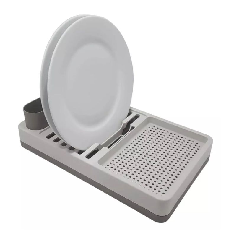 Escurridor De Platos Coza Flat Gris Frío Y Gris Grafito-1