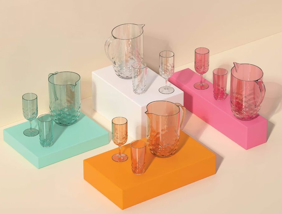 Vaso Alto Línea Wave Coza 350 ml Naranja Flame-1