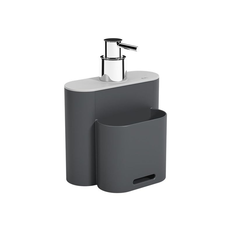 Dispensador De Jabón Línea Flat Coza Gris 500 ml-0