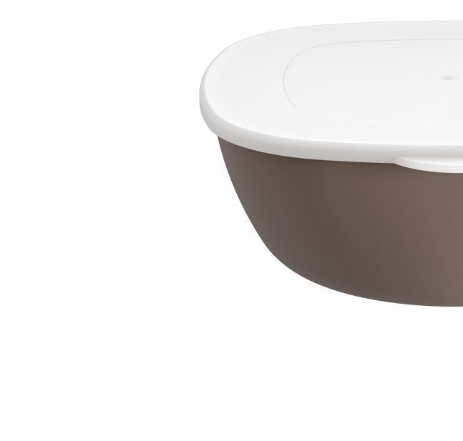 Bowl Con Tapa De Plástico 250ml Essential Gris-1