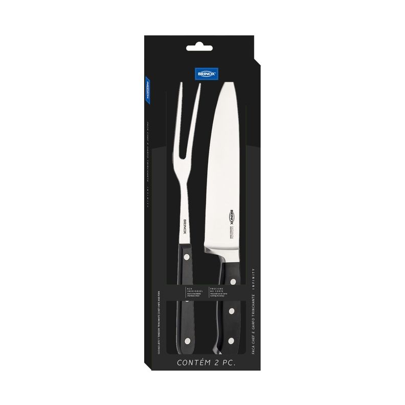 Juego De Cuchillo Y Tenedor Acero Inoxidable Brinox Infinity-0