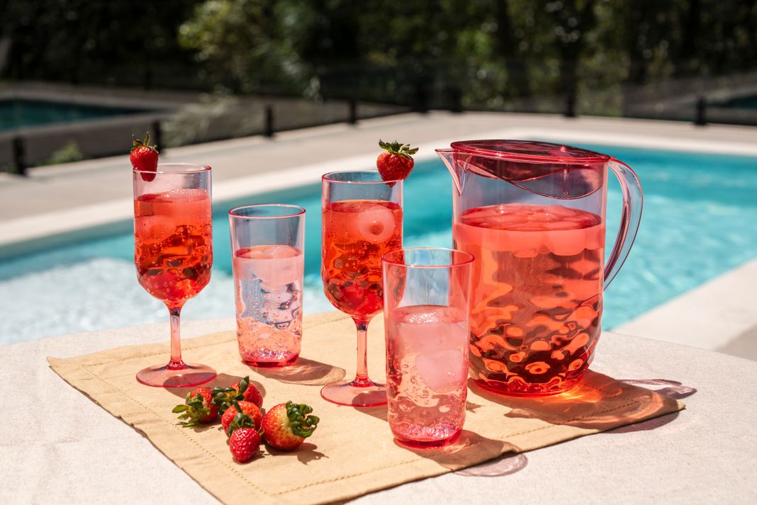 Vaso Alto Línea Wave Coza 350 ml Rosa Sorbet-1