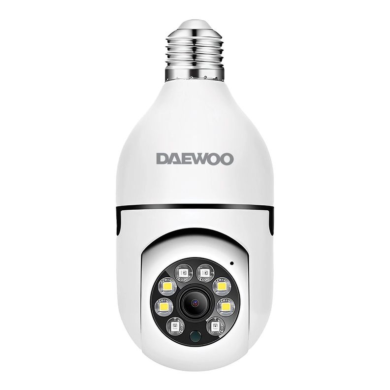 Camara Ip Seguridad Hogar Foco Wifi Ptz Daewoo Di-sc004 Color Blanco-0