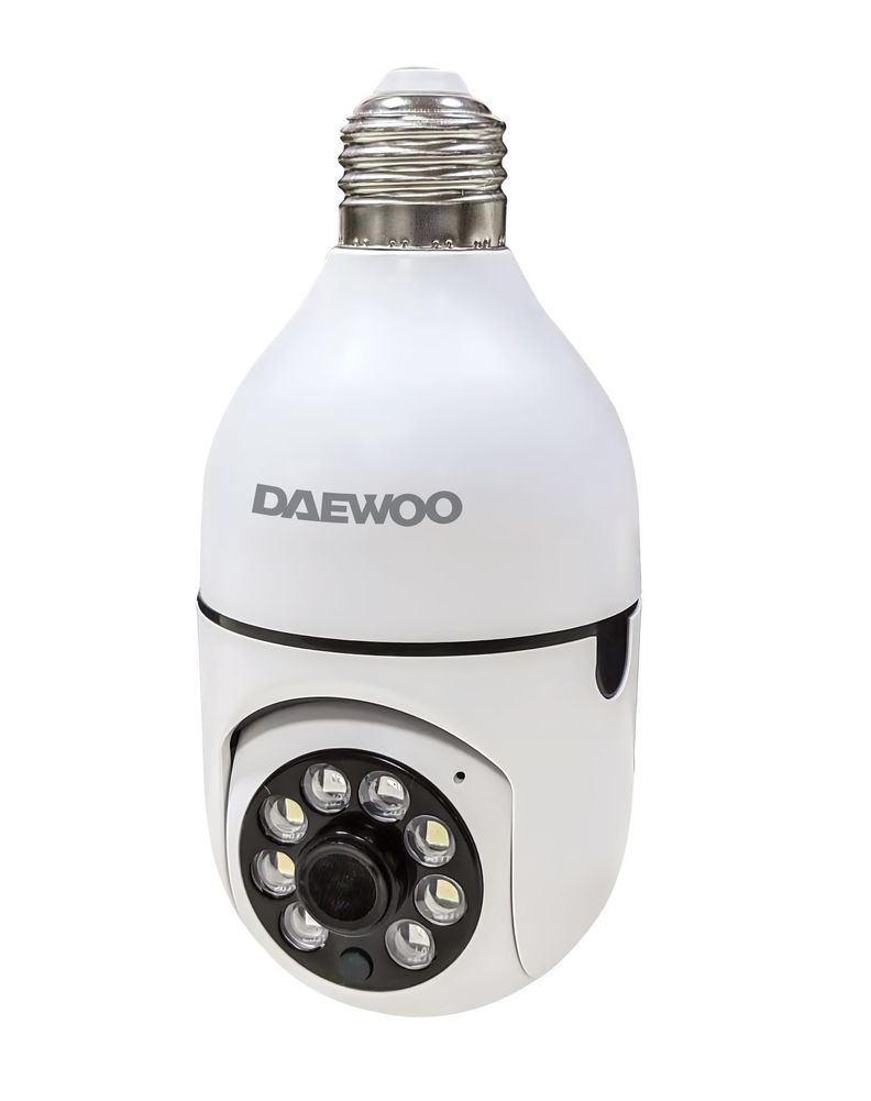 Camara Ip Seguridad Hogar Foco Wifi Ptz Daewoo Di-sc004 Color Blanco-1