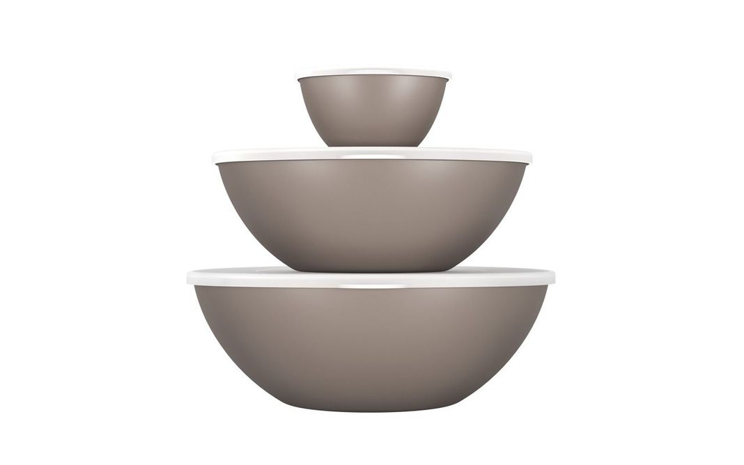 Juego De Contenedores De Plástico ( 250 Ml, 2,5l, 3,5l) Essential Warm Gray-0