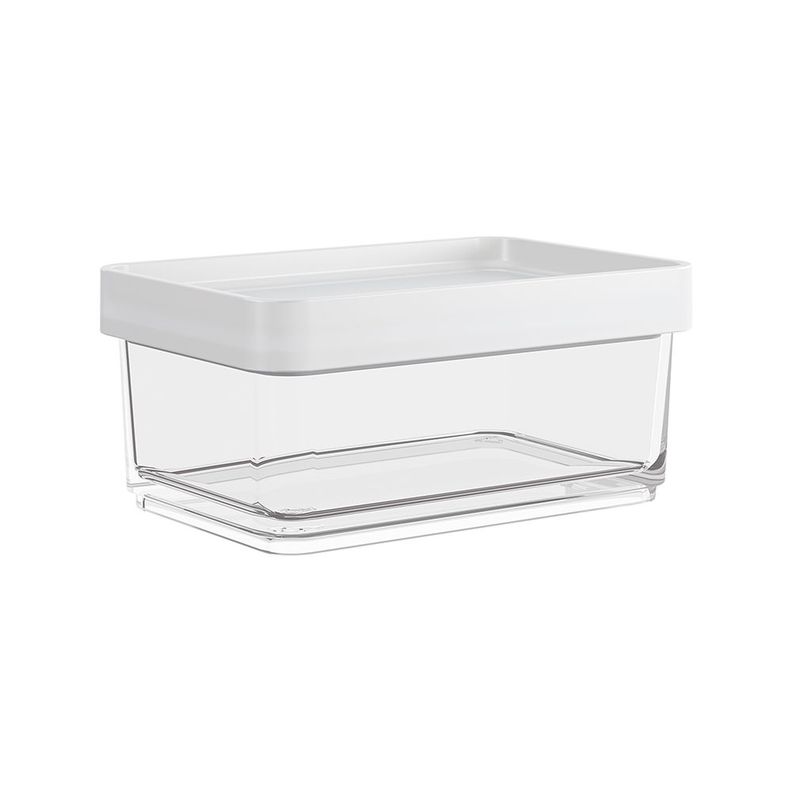 Pote De Plástico Mini Línea Clear Coza 200 ml Blanco-0