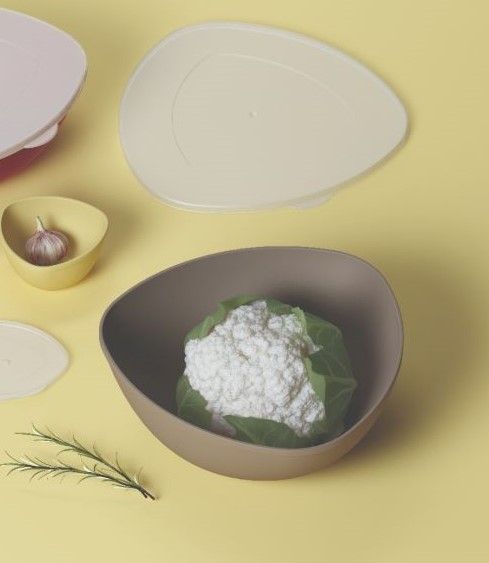 Ensaladera Trian con Tapa 2,50L de Plástico Essential Gris-1