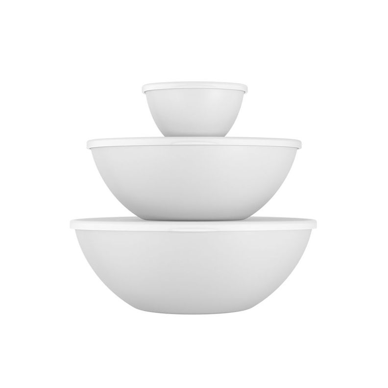 Juego De Contenedores De Plástico ( 250 Ml, 2,5l, 3,5l) Essential Blanco-0