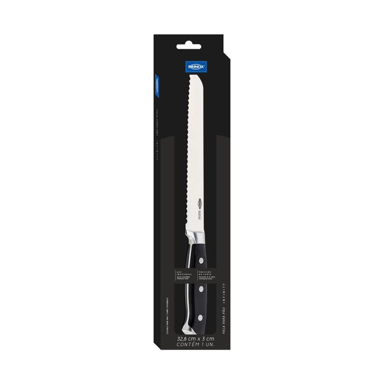 Cuchillo Para Pan 20 cm Acero Inoxidable Brinox Infinity-0