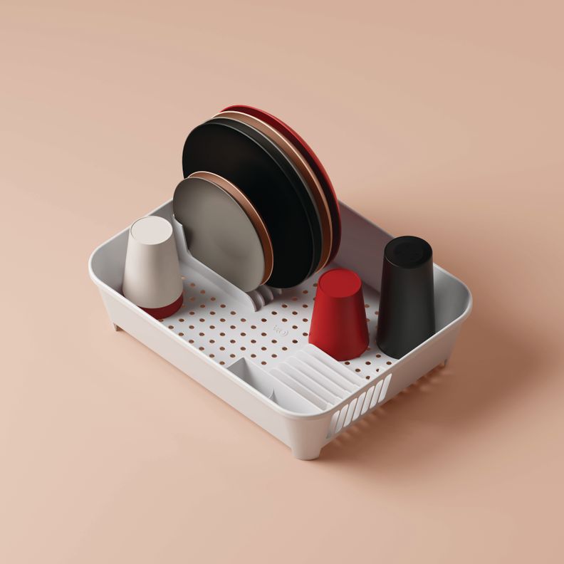 Escurridor De Platos Línea Basic Coza Blanco-1