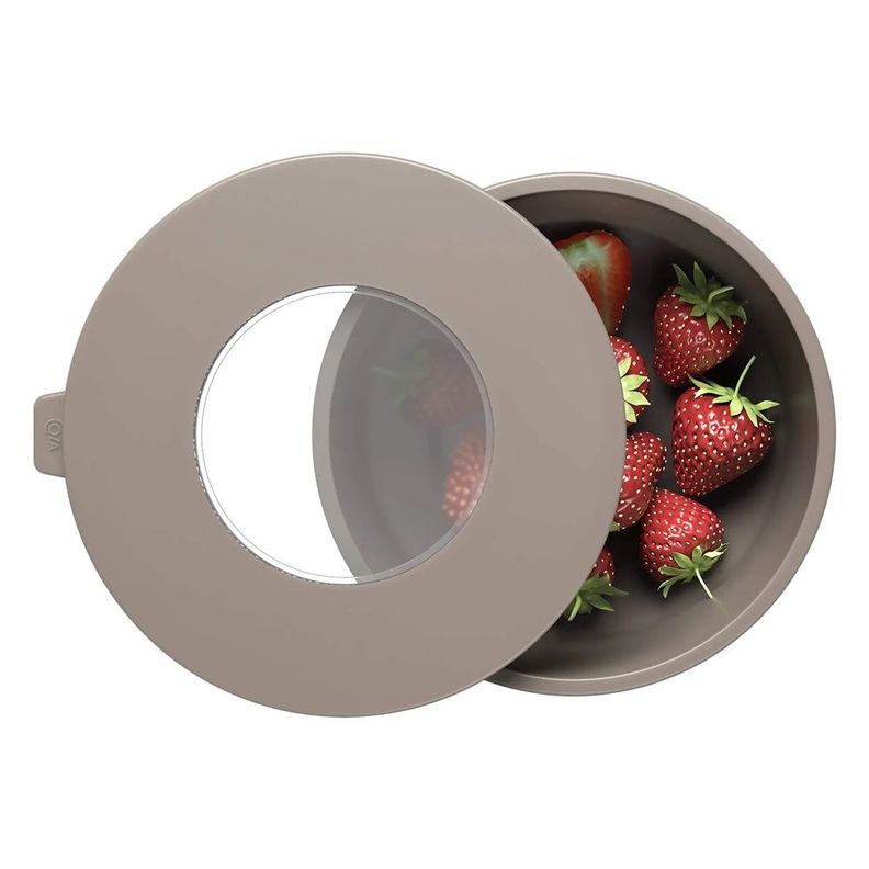 Contenedor 2 L De Plástico Hoop Warm Gray-1