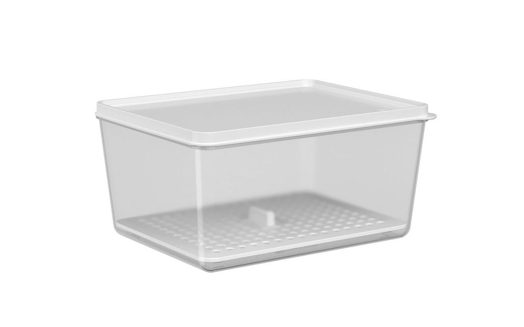 Contenedor 2,20 L De Plástico C/ Rejilla Basic Coza Natural-1