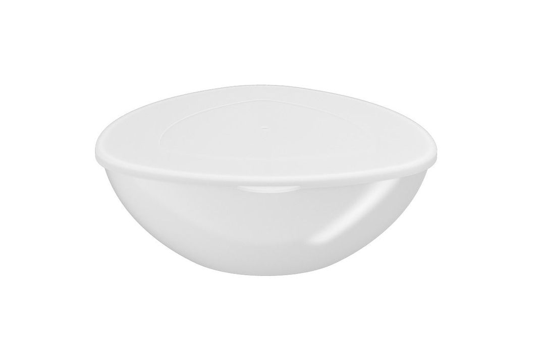Ensaladera Trian Con Tapa 2,50l De Plástico Essential Blanco-0