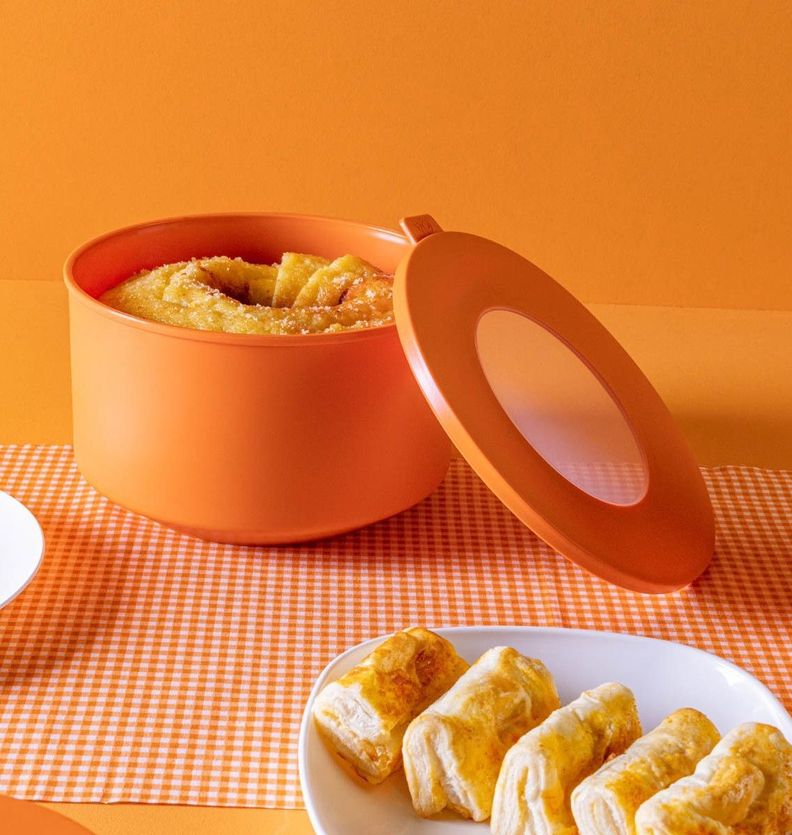 Contenedor 500ml De Plástico Hoop Naranja-1