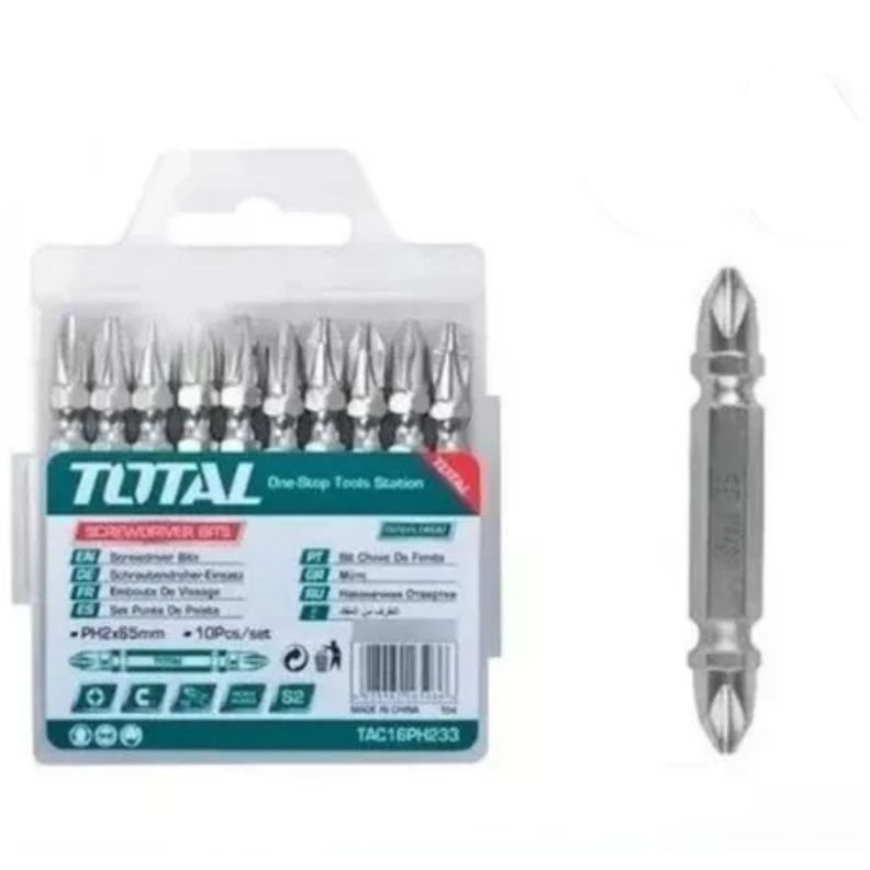 Jgo Punta Destornillador por 10pcs PH2 65mm Total-1