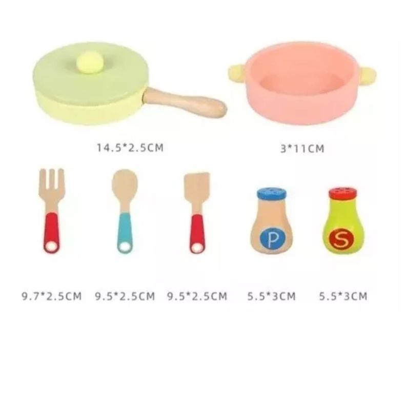 Cocina Juguetes Cocinilla De Madera Didáctica Para Niños-1