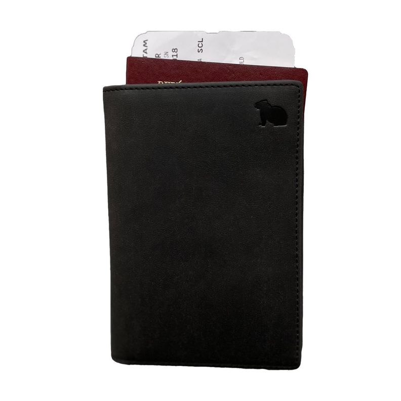 Vintage Black Porta Pasaporte-2