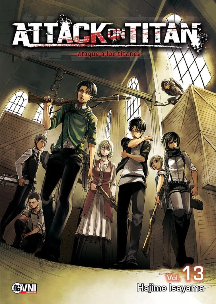 Manga Attack On Titan Vol. 13 Hajime Isayama Ovni Press Blanco