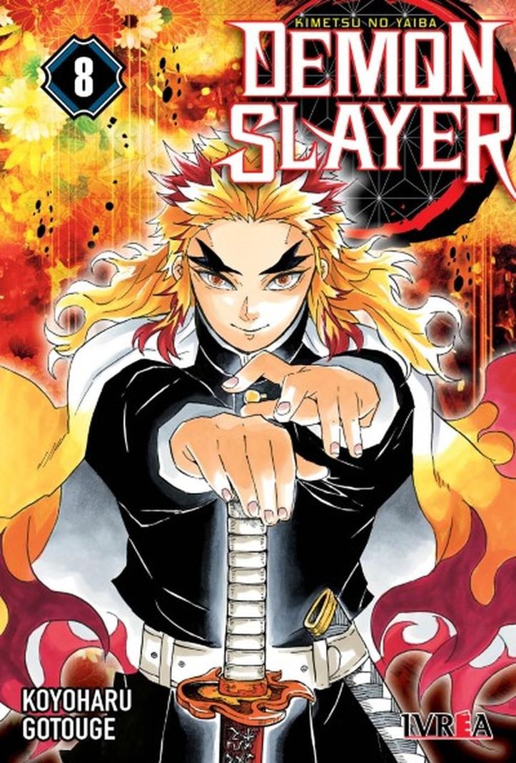 Manga Demon Slayer: Kimetsu No Yaiba 08 Ivrea Argentina Blanco