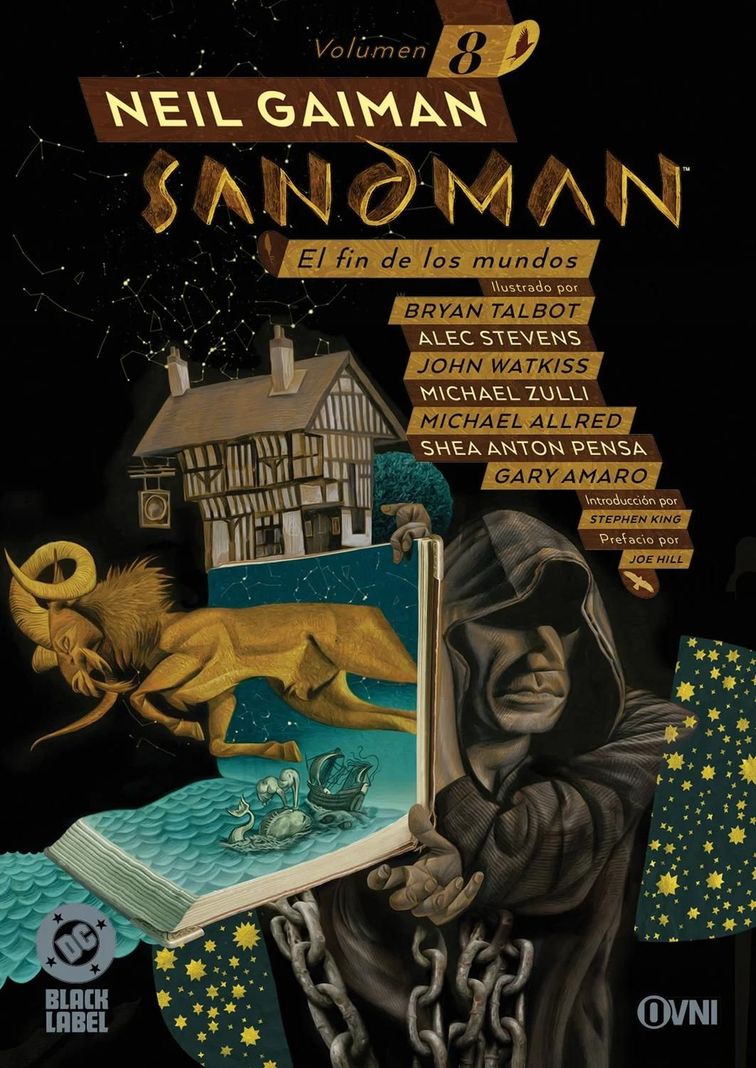 Libro Sandman Vol. 08 el fin de los Mundos DC Black Label Blanco