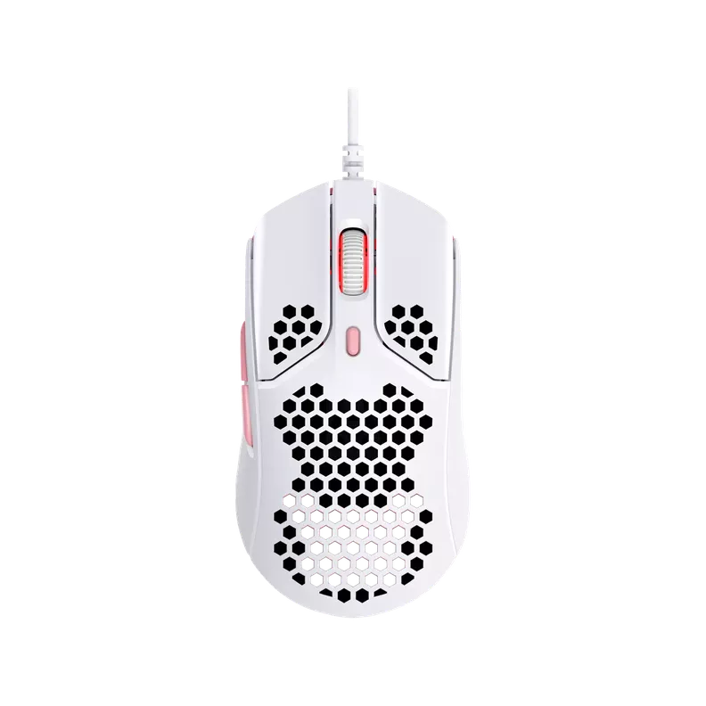 HyperX Pulsefire Haste Mouse Gamer, Wired, USB-A, 6 Botones, 16.000DPI, Blanco/Rosa-0