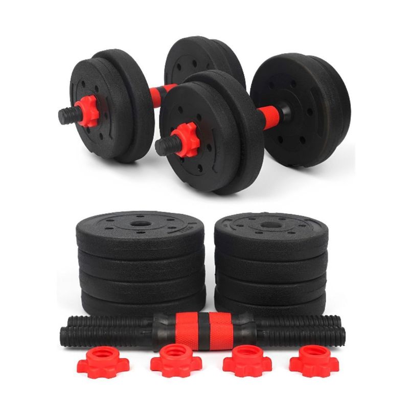 Set Mancuernas Y Barra Unibles 30kg-0