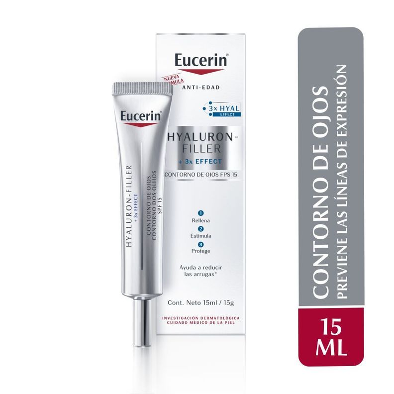 Contorno De Ojos Antiarrugas Eucerin Hyaluron-Filler 15ml Transparente