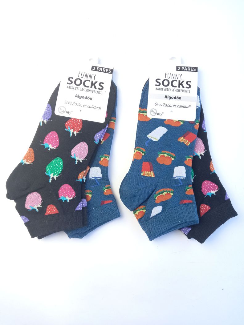 Calcetines Tobillera Diseño Mujer pack de 4 pares-0