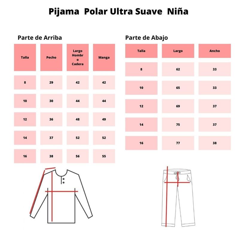 Pijama  Plush Niña Corazones-2