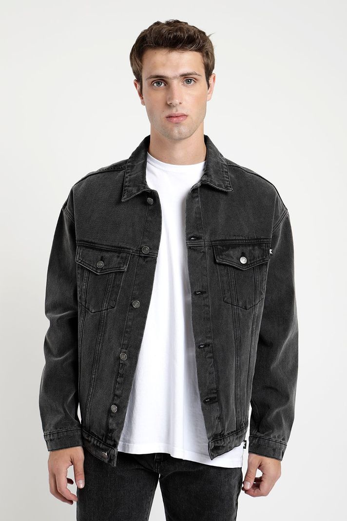 Chaqueta hombre Jeans grafito -0