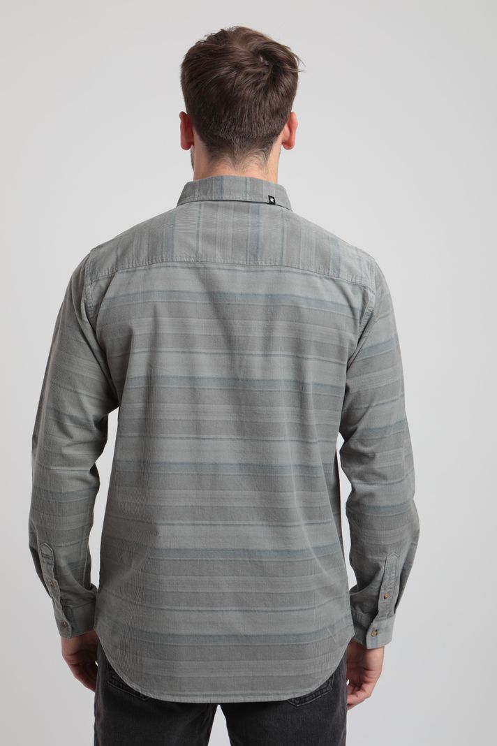 Camisa manga larga hombre Corduroy gris -2