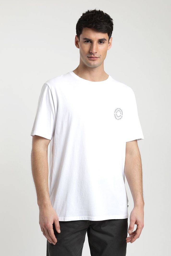 Polera manga corta hombre Logo text blanco -0