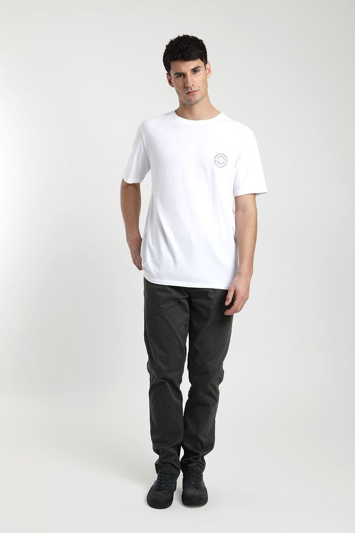 Polera manga corta hombre Logo text blanco -1
