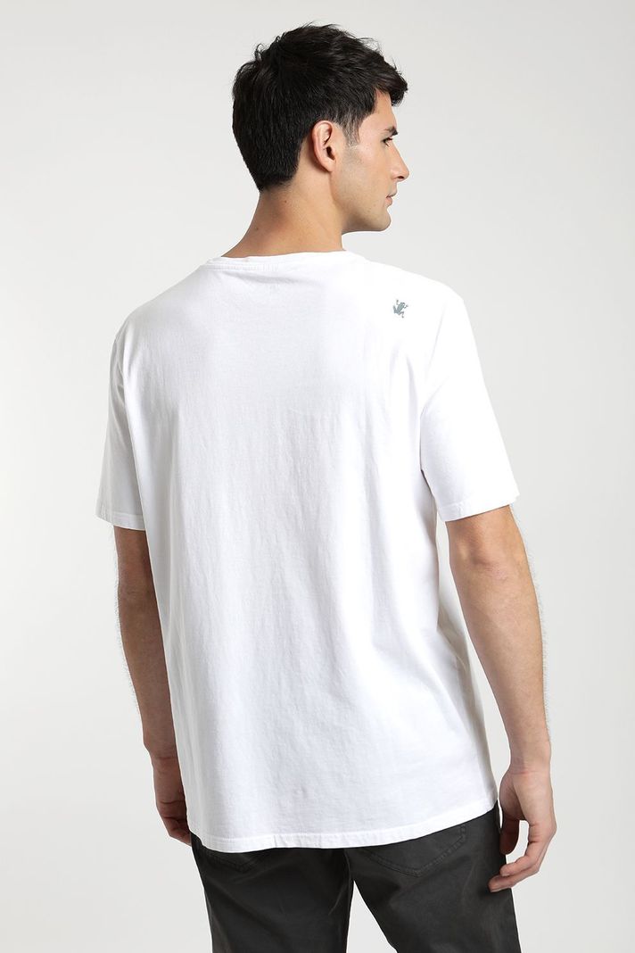 Polera manga corta hombre Logo text blanco -3