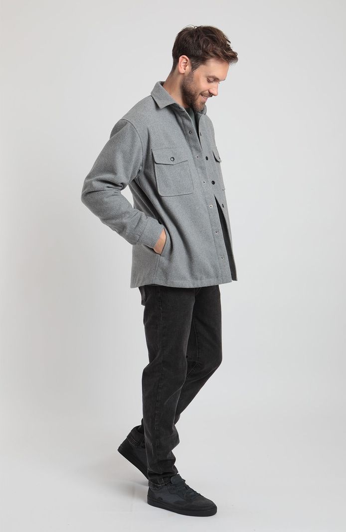 Chaqueta hombre Austral gris melange -3