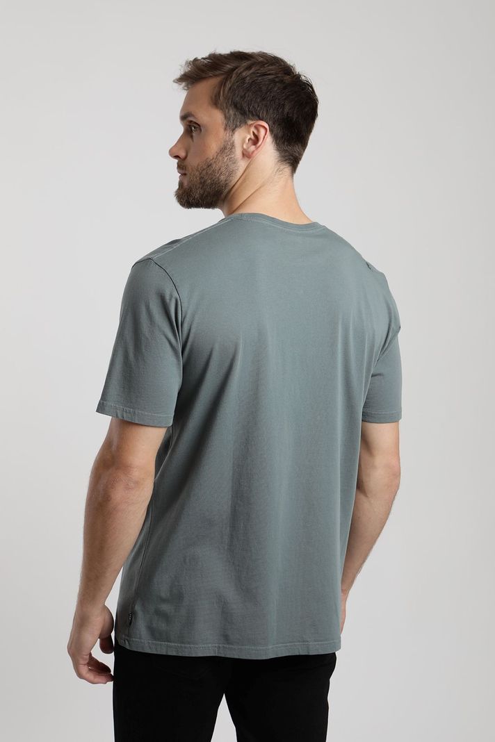 Polera manga corta hombre Bosque verde  -2