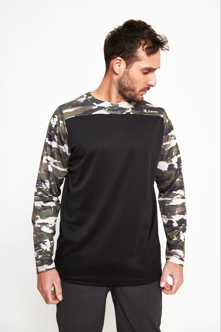 Polera manga larga hombre MTB verde -0