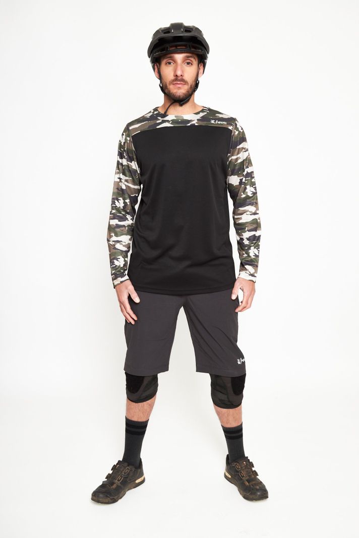 Polera manga larga hombre MTB verde -3