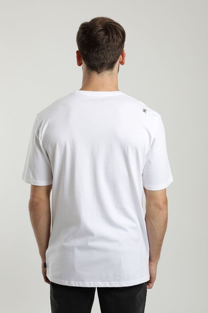 Polera manga corta hombre Bosque blanco  -1