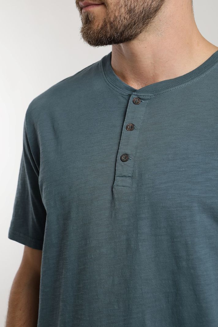 Polera manga corta hombre Mao azul  -1