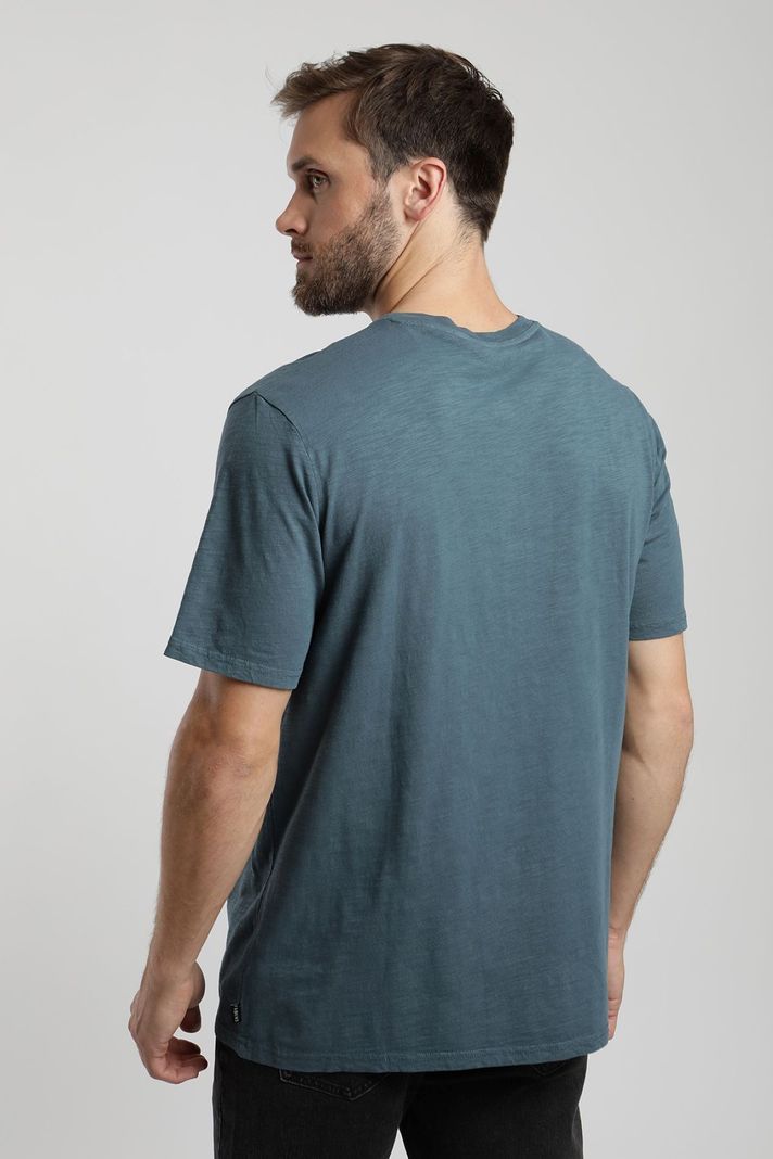 Polera manga corta hombre Mao azul  -2