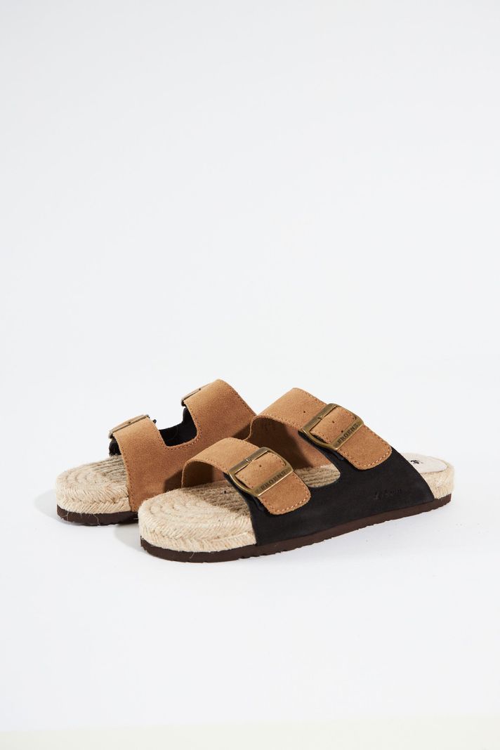 Sandalia mujer cuero Tormes camel-0