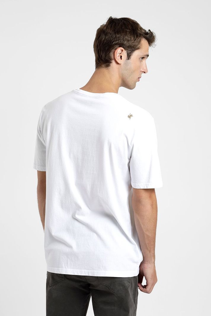 Polera manga corta hombre Bolsillo blanco -1