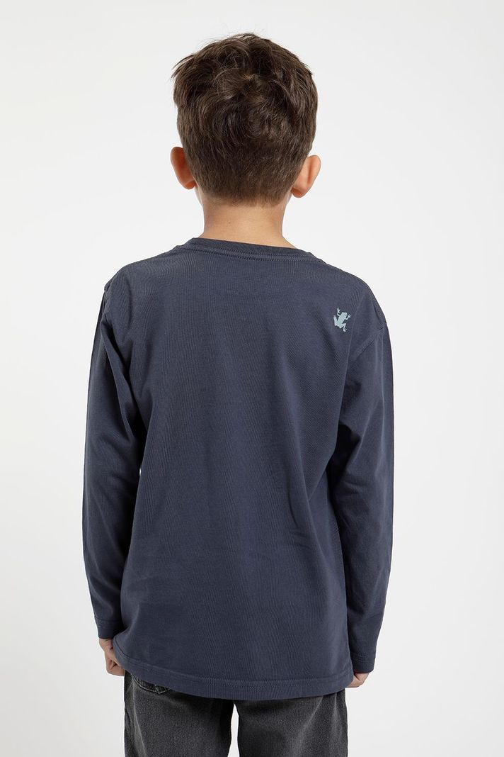 Polera manga larga kids Oso flojo azul -1