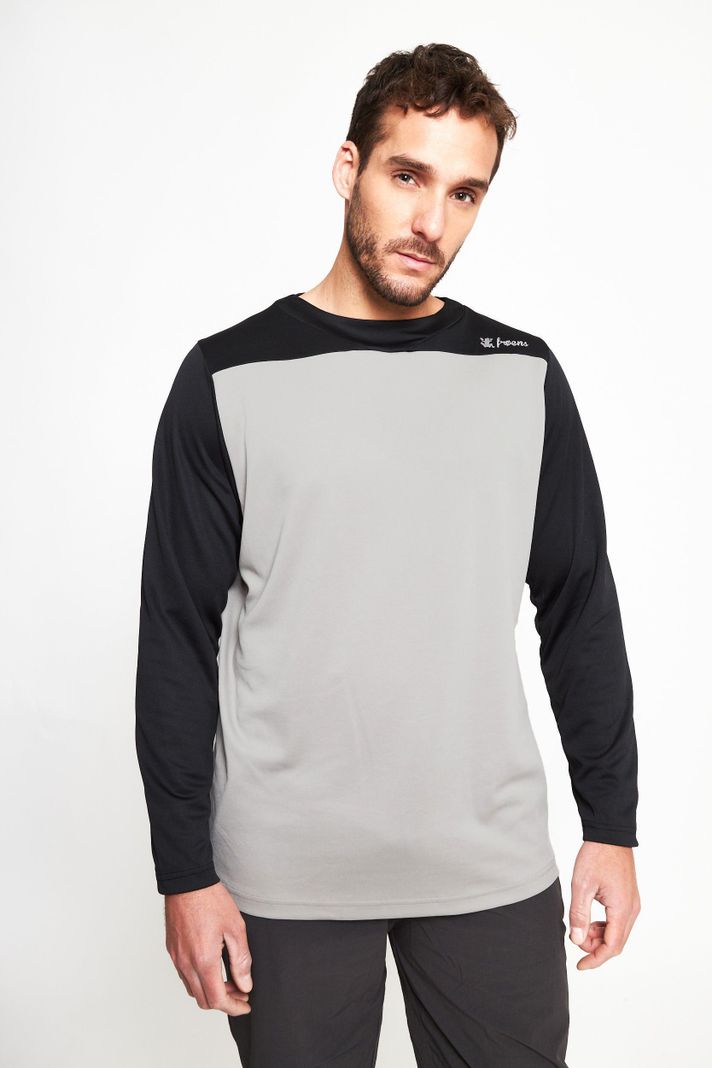 Polera manga larga hombre MTB gris -0